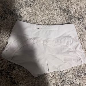white lululemon shorts
